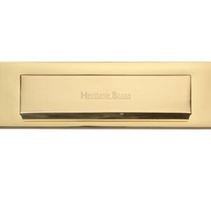 Heritage Brass Gravity Flap Letter Plate (280Mm X 80Mm), Polished Brass