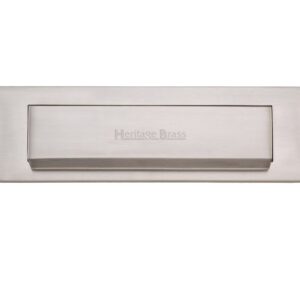 Heritage Brass Gravity Flap Letter Plate (280Mm X 80Mm), Satin Nickel