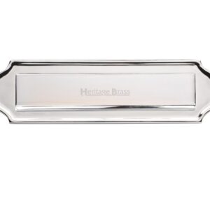 Heritage Brass Gravity Flap Letter Plate (280Mm X 80Mm), Polished Chrome