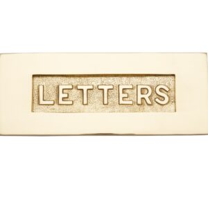 Heritage Brass Letters Embossed Letter Plate (254Mm X 101Mm), Polished Brass