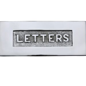 Heritage Brass Letters Embossed Letter Plate (254Mm X 101Mm), Polished Chrome