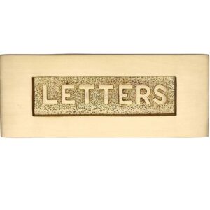 Heritage Brass Letters Embossed Letter Plate (254Mm X 101Mm), Satin Brass