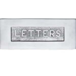 Heritage Brass Letters Embossed Letter Plate (254Mm X 101Mm), Satin Chrome