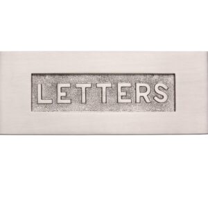 Heritage Brass Letters Embossed Letter Plate (254Mm X 101Mm), Satin Nickel