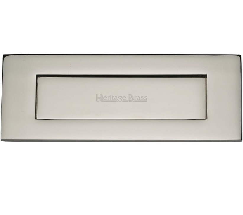 Heritage Brass Letter Plate (Various Sizes), Polished Nickel