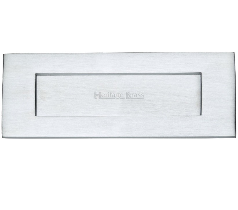 Heritage Brass Letter Plate (Various Sizes), Satin Chrome