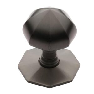 Heritage Brass Faceted Centre Door Knob, Matt Bronze