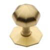 Heritage Brass Faceted Centre Door Knob, Satin Brass