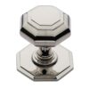 Heritage Brass Octagonal Tiered Centre Door Knob, Polished Nickel