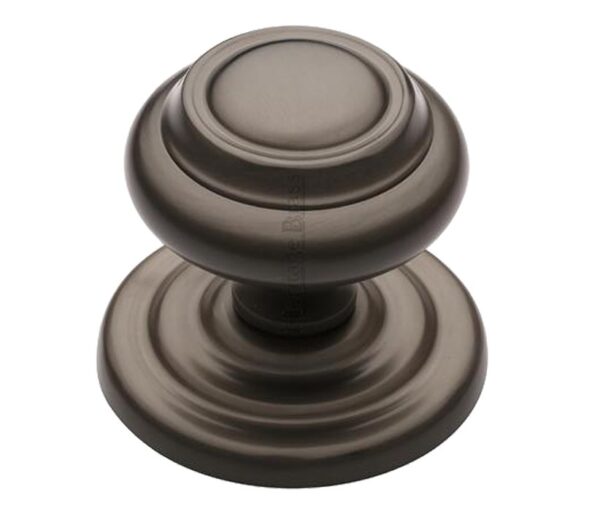 Heritage Brass Round Centre Door Knob, Matt Bronze