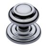 Heritage Brass Round Centre Door Knob, Polished Chrome