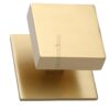 Heritage Brass Square Centre Door Knob, Satin Brass