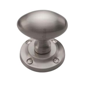 Heritage Brass Suffolk Mortice Door Knobs, Satin Nickel (Sold In Pairs)