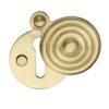 Heritage Brass Standard Round Reeded Covered Key Escutcheon, Satin Brass