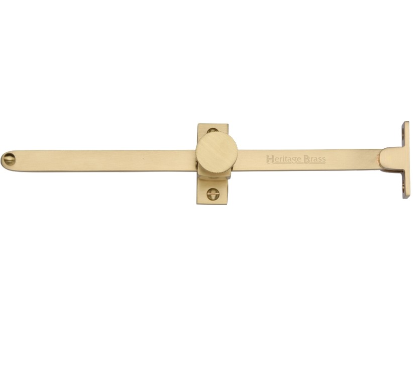 Heritage Brass Sliding Design Casement Stay (10" - 254Mm), Satin Brass -