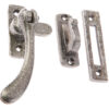 Jedo Collection Valley Forge Bulb End Casement Window Fastener (95Mm X 55Mm), Pewter Patina