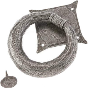 Jedo Collection Valley Forge Ring Style Door Knocker (165Mm X 114Mm), Pewter Patina