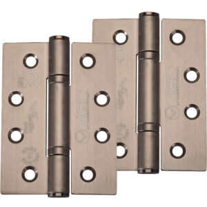 Zoo Hardware Vier Precision 4 Inch Grade 14 High Performance Hinge, Pvd Stainless Bronze (Sold In Pairs)