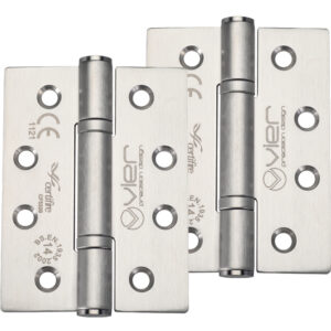 Zoo Hardware Vier Precision 4 Inch Grade 14 High Performance Hinge, Satin Stainless Steel (Sold In Pairs)