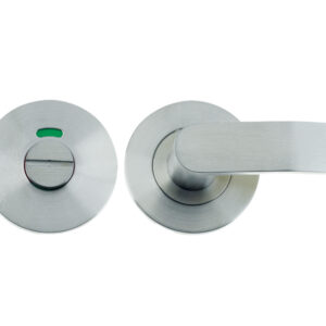 Zoo Hardware Vier Bathroom Turn & Release With Indicator, Satin Stainless Steel