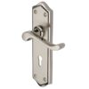 Heritage Brass Buckingham Mercury Finish Satin Nickel With Polished Nickel Edge Handles (Sold In Pairs)