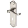 Heritage Brass Buckingham Satin Nickel Door Handles - W4200-Sn (Sold In Pairs)