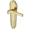 Heritage Brass Waldorf Art Deco Style Door Handles, Polished Brass (Sold In Pairs)