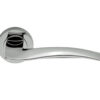 Manital Wind Door Handles On Round Rose, Polished Chrome (Sold In Pairs)