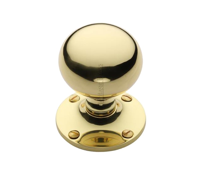 Heritage Brass Westminster Mortice Door Knobs, Polished Brass (Sold In Pairs)