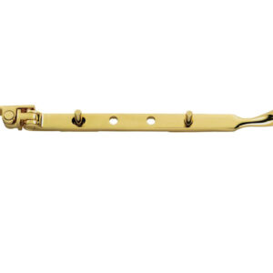 Bulb End Casement Window Stays (8", 10" Or 12"), Polished Brass