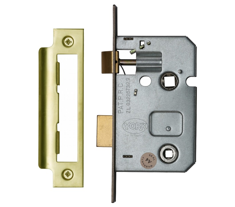 Heritage Brass 2.5 Inch Or 3 Inch Bathroom Locks (Bolt Through), Polished Brass