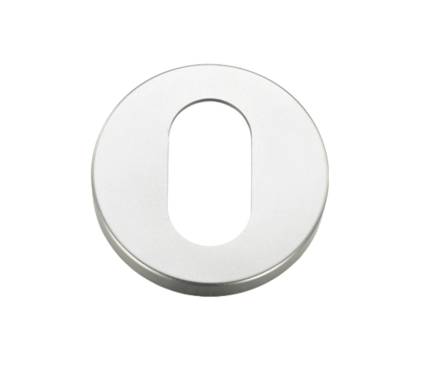 Zoo Hardware Architectural Aluminium Oval Profile Escutcheon, Satin Aluminium