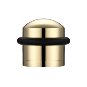 Zoo Hardware Domed Floor Mounted Door Stop, Polished Brass