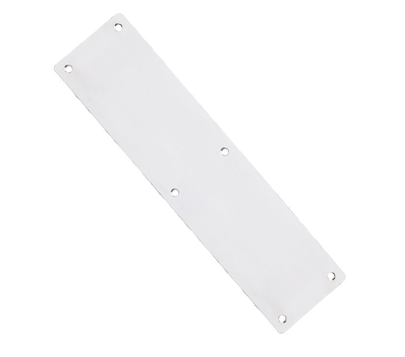 Zoo Hardware Zas Radius Finger Plates (Various Sizes), Polished Stainless Steel