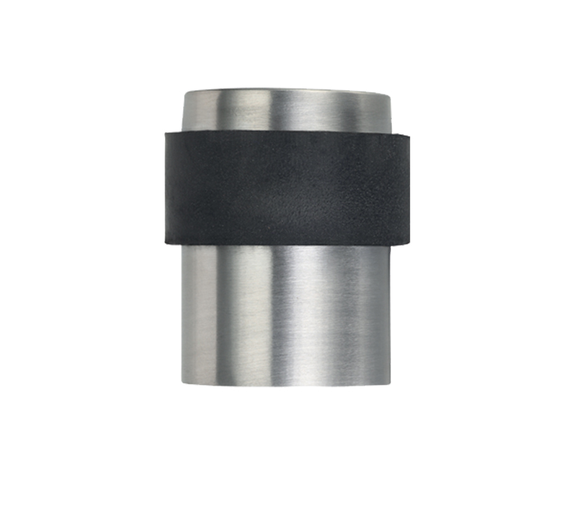 Zoo Hardware Zas Floor Mounted Cylinder Door Stop, Satin Or Polished Stainless Steel