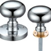 Zoo Hardware Contract Mushroom Rim Door Knobs, Polished Chrome (Sold In Pairs)