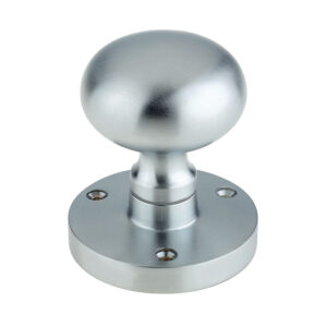 Zoo Hardware Contract Mushroom Mortice Door Knobs, Satin Chrome (Sold In Pairs)