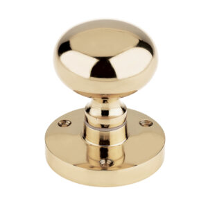 Zoo Hardware Contract Mushroom Mortice Door Knobs, Polished Brass (Sold In Pairs)