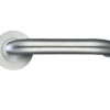 Zoo Hardware Zcs Architectural Rtd Lever On Round Rose, Satin Stainless Steel (Sold In Pairs)