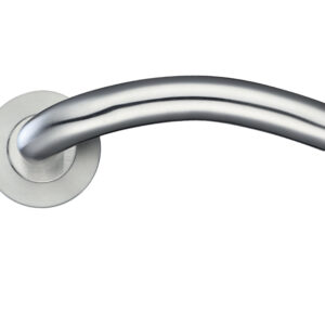 Zoo Hardware Zcs Architectural Arched Lever On Round Rose, Satin Stainless Steel (Sold In Pairs)