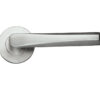 Zoo Hardware Zcs Architectural Designer Lever On Round Rose, Satin Stainless Steel (Sold In Pairs)