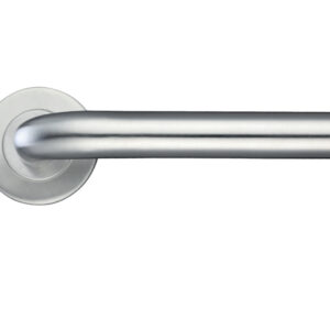 Zoo Hardware Zcs2 Radius Lever On Round Rose, Satin Stainless Steel (Sold In Pairs)