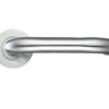 Zoo Hardware Zcs2 Contract Rtd Lever On Round Rose, Satin Stainless Steel (Sold In Pairs)