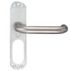 Zoo Hardware Zcs Architectural 19Mm Rtd Lever On Short Inner Backplate, Satin Stainless Steel (Sold In Pairs)