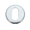 Zoo Hardware Stanza Contract Oval Profile Escutcheon, Satin Chrome