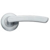 Zoo Hardware Stanza Santiago Contract Lever On Round Rose, Satin Chrome (Sold In Pairs)