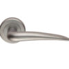 Serozzetta Tempest Door Handles On Round Rose, Satin Chrome - (Sold In Pairs)