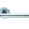 Serozzetta Atalaya Door Handles On Round Rose, Satin Chrome (Sold In Pairs)