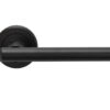 Serozzetta Philadelphia Door Handles On Round Rose, Matt Black - (Sold In Pairs)