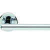 Serozzetta Philadelphia Door Handles On Round Rose, Polished Chrome - (Sold In Pairs)